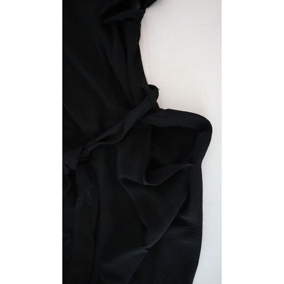 Calvin Klein CD4E1Q89 Women's Sz 12 Black Flutter Sleeve Belted Jumpsuit - Picture 5 of 9